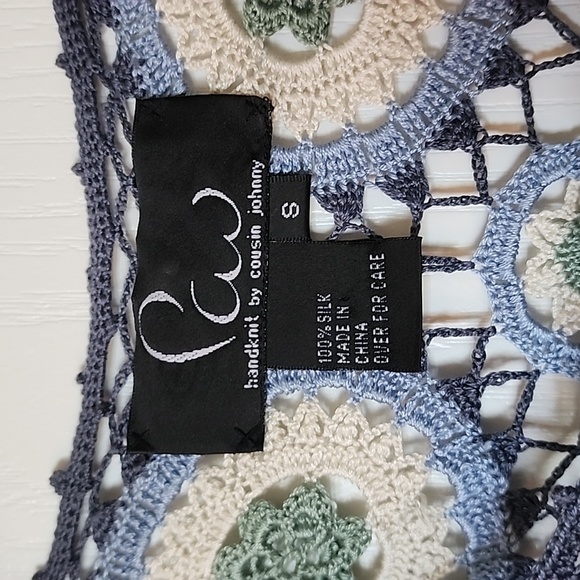 Cousin Johnny Sz S handknit silk sweater - Picture 2 of 3